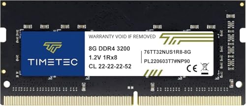 Timetec 16GB DDR4 3200MHz (or 2933MHz or 2666MHz) PC4-25600 Non-ECC Unbuffered 1.2V CL22 2Rx8 Dual Rank 260 Pin SODIMM Laptop Notebook PC Computer Memory RAM Module Upgrade|B098TXZY34