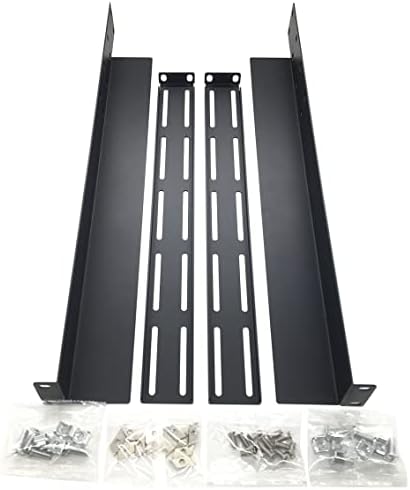 JINGCHENGMEI 1U Universal 4-Post Rack Mount Server Shelf Rails for Dell Compaq HP IBM APC - 16-33 Inches Adjustable Depth-110 lbs Capacity (16-33" Rails)|B0BJYZK269