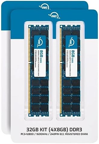 OWC 64GB (2x32GB DDR3 1600 PC3-12800 CL11 4Rx4 240-pin 1.5V ECC Registered RDIMM Memory RAM Module Upgrade Kit for Select Workstations or Servers