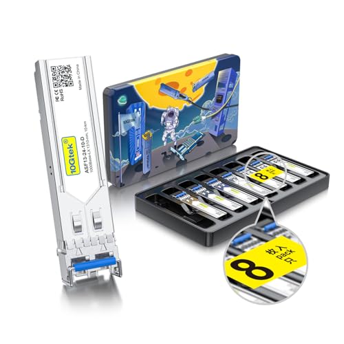 10GTEK 1.25G SFP-T, 1000BASE-T Copper SFP, SFP to RJ45 SFP Module Transceiver for Cisco SFP-GE-T, Meraki, Fortinet, Ubiquiti UniFi UF-RJ45-1G, D-Link, Supermicro, Netgear, TP-Link and More|B00U77IJ2M