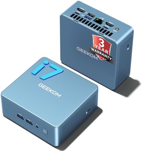 GEEKOM A9 Max AI Mini PC, with AMD Ryzen AI 9 HX 370 (80 Tops), Copilot+ PC, Radeon 890M, 32GB DDR5 (Not LPDDR), 2TB SSD, Win 11 Pro, WiFi 7, BT 5.4, USB4, HDMI 2.1, Dual 2.5GbE, 8K, 3-Year Warranty|B0FJ213R6G