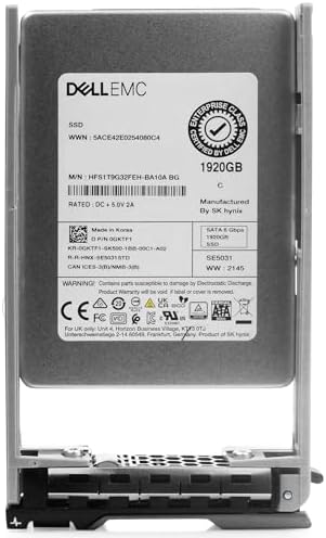 Dell 1.92TB SATA 6Gb/s 3D TLC 2.5in PowerEdge Enterprise Mixed-Use SSD for: R630, R730, R730xd, R620, R830, R720, R320, R610, R710, R720, R230, R210, R410, T110, R510 0GKTF1 GKTF1 G13 (Renewed)|B0G1ZC463Y