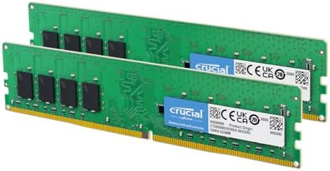 Crucial 32GB DDR4 RAM, 3200MHz (PC4-25600) CL22 Desktop Memory, UDIMM 288-Pin, Downclockable to 2933/2666MHz, Compatible with Intel and AMD Ryzen - CT16G4DFRA32A|B07ZLHD4F8