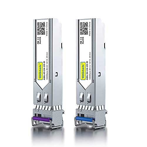 10Gtek 𝟭𝟬/𝟭𝟬𝟬/𝟭𝟬𝟬𝟬𝗕𝗮𝘀𝗲-𝗧 𝗖𝗼𝗽𝗽𝗲𝗿 𝗦𝗙𝗣, Auto-Negotiation SFP to RJ45 Mini-GBIC Transceiver or Cisco GLC-T(10/100/1000)/SFP-GE-T(10/100/1000) Pack of 2|B09NNMP934