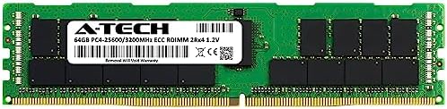 A-Tech 64GB Kit (2x32GB DDR4 3200MHz PC4-25600 ECC RDIMM 2Rx4 Dual Rank 1.2V ECC Registered DIMM 288-Pin Server & Workstation RAM Memory Upgrade Modules (A-Tech Enterprise Series