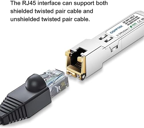 10GBASE-T SFP+ to RJ45 Transceiver, 10G Ethernet Copper Module, Optical SFP RJ 45 10Gb T Mini-GBIC Compatible with Cisco SFP-10G-T-S, Ubiquiti UF-RJ45-10G, Mikrotik, Supermicro, Fortinet, up to 30m|B07QXNQTXG