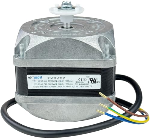 for ebm-papst M4Q045-CF07-04 Freezer Condenser Fan Motor, 115V AC Fan Motor Compatible with Qideyipe,0.80/0.74A 50Hz/60Hz 1550RPM, Refrigerator Cover Pole Motor M4Q045-CF07-04|B0DSQ2771F