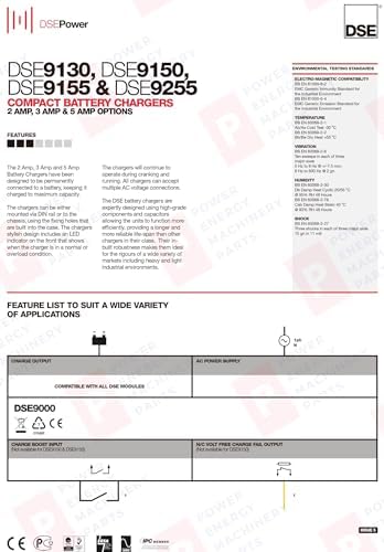 Deep Sea Controller DSE9150 Original Generator Spare Parts DSE 9150 3 Amp 12 Volt Compact Battery Charger|B0DSC1RQCH
