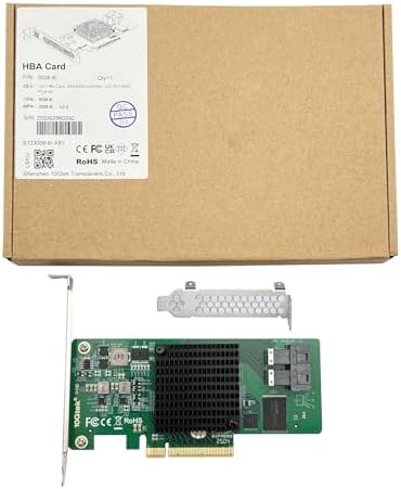 H!Fiber LSI SAS 9211-8i RAID Controller Card, 6Gb/s Internal SAS/SATA HBA Card, LSI 2008 Chip, PCI Express 2.0 X8, 2X SFF-8087 Ports|B0BKQDJLZ9