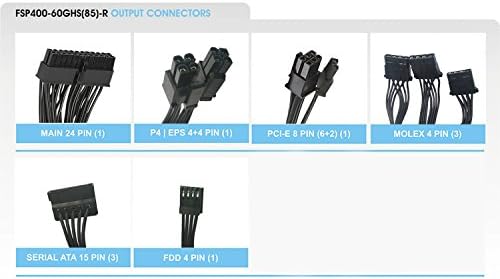 FSP 400W Micro ATX Power Supply (FSP400-60GHS(85)-R1)|B077JC29KR