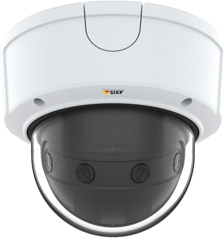 Axis Communications Panoramic Camera - Dome - Color - 8.3 MP - 4320 x 1920-4K - Fixed Focal - Audio - GbE - MJPEG, H.264, AVC - PoE Class 3|B07HR26K1K