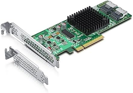 H!Fiber 6G External PCIe Controller Card, SAS/SATA HBA Host Bus Adapter, SAS 2008 Chip, PCIE X8, 2X SFF-8088 Ports,Same as 9200-8E|B0BTLZLCS9