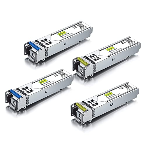 10Gtek 1.25G SFP Transceiver 1000Base-LX, 1310nm SMF SingleMode Fiber Optic Module, up to 10 km, for Cisco GLC-LH-SMD, Meraki MA-SFP-1GB-LX10, Ubiquiti UniFi, Fortinet, Mikrotik, TP-Link, Pack of 2|B08BP6MX14