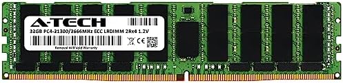 A-Tech 64GB Kit (2x32GB DDR4 2400MHz PC4-19200 ECC LRDIMM 4Rx4 Quad Rank 1.2V Load Reduced DIMM 288-Pin Server RAM Memory Upgrade Modules (A-Tech Enterprise Series