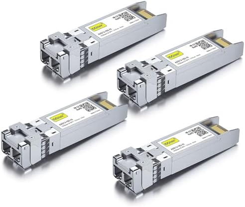 10Gtek 10GBase-SR SFP+ LC Transceiver, 10G 850nm Multimode SFP Module, up to 300 Meters, for Cisco SFP-10G-SR, Meraki MA-SFP-10GB-SR, Ubiquiti UniFi UF-MM-10G, Fortinet, Mikrotik and More, Pack of 10|B00ZCDDOPS