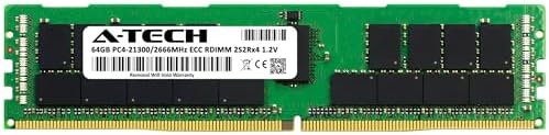 A-Tech 64GB Kit (2x32GB DDR4 3200MHz PC4-25600 ECC RDIMM 2Rx4 Dual Rank 1.2V ECC Registered DIMM 288-Pin Server & Workstation RAM Memory Upgrade Modules (A-Tech Enterprise Series