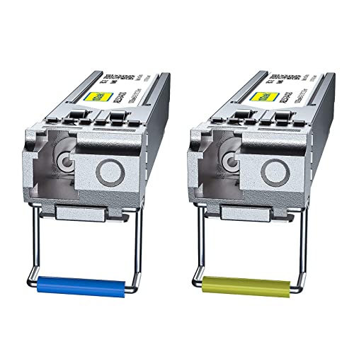 10Gtek 𝟭𝟬/𝟭𝟬𝟬/𝟭𝟬𝟬𝟬𝗕𝗮𝘀𝗲-𝗧 𝗖𝗼𝗽𝗽𝗲𝗿 𝗦𝗙𝗣, Auto-Negotiation SFP to RJ45 Mini-GBIC Transceiver or Cisco GLC-T(10/100/1000)/SFP-GE-T(10/100/1000) Pack of 2|B09NNMP934