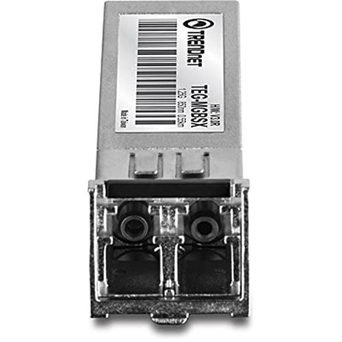TRENDnet SFP Multi-Mode LC Module 4-Pack, TEG-MGBSX/4, Transmission Up to 550m (1804 Ft), Mini-GBIC, Hot Pluggable, IEEE 802.3z Gigabit Ethernet, Supports Up to 1.25 Gbps, Lifetime Protection|B08KBZN3C6