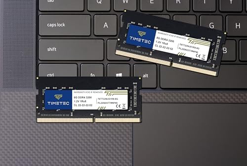Timetec 16GB DDR4 3200MHz (or 2933MHz or 2666MHz) PC4-25600 Non-ECC Unbuffered 1.2V CL22 2Rx8 Dual Rank 260 Pin SODIMM Laptop Notebook PC Computer Memory RAM Module Upgrade|B098TXZY34