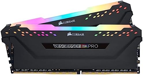 CORSAIR Vengeance RGB PRO DDR4 RAM 32GB (2x16GB) 3200MHz CL16-20-20-38 1.35V Intel AMD Desktop Computer Memory - Black (CMW16GX4M2C3200C16)|B081XWLQKS