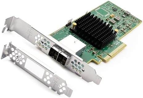 H!Fiber LSI SAS 9211-8i RAID Controller Card, 6Gb/s Internal SAS/SATA HBA Card, LSI 2008 Chip, PCI Express 2.0 X8, 2X SFF-8087 Ports|B0BKQDJLZ9