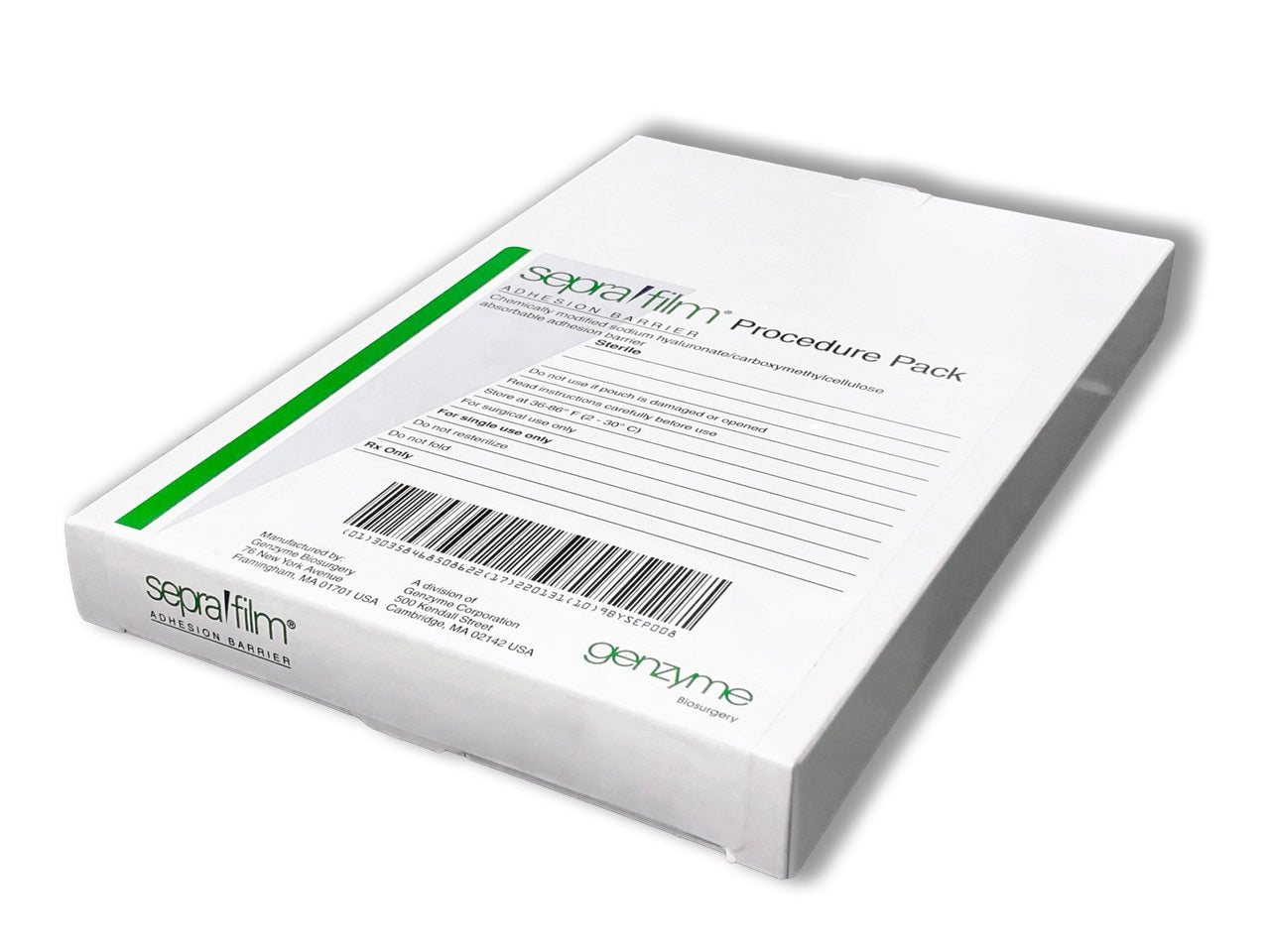 Genzyme 4301-02 Sepra Film Adhesion Barrier 5" X 6", New