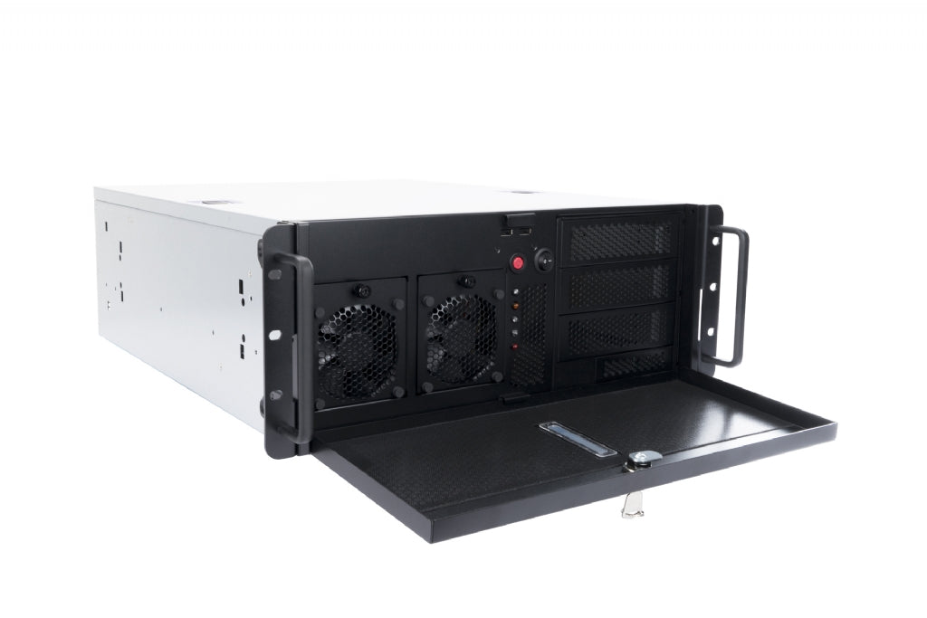 In-Win IW-R400-01N - 4U Rack Server Chassis for Extended Motherboards w/ Lockable Door - Ideal for CCTV Applications