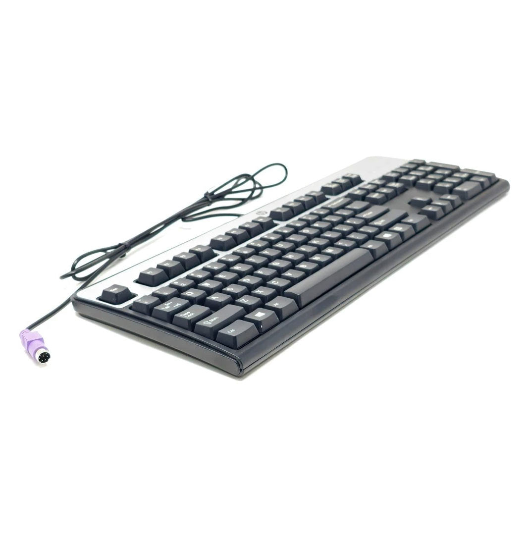 HPE Black + Silver PS/2 Wired Keyboard | 434820-001