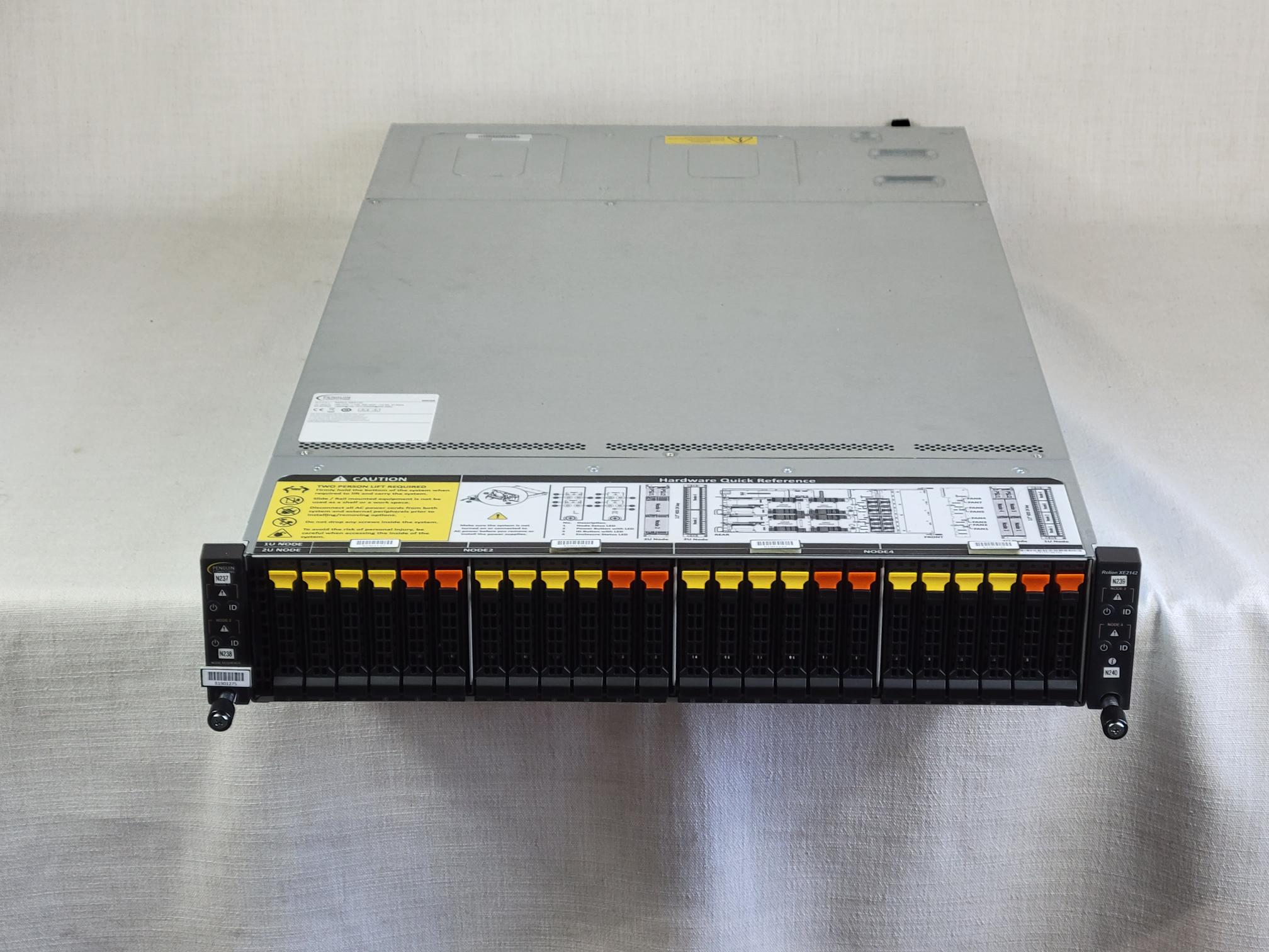 OEM Gigabyte H261-N80 2U 24x 2.5” 4 Node Server 8x Xeon Gold 6148 2.4GHz 2TB