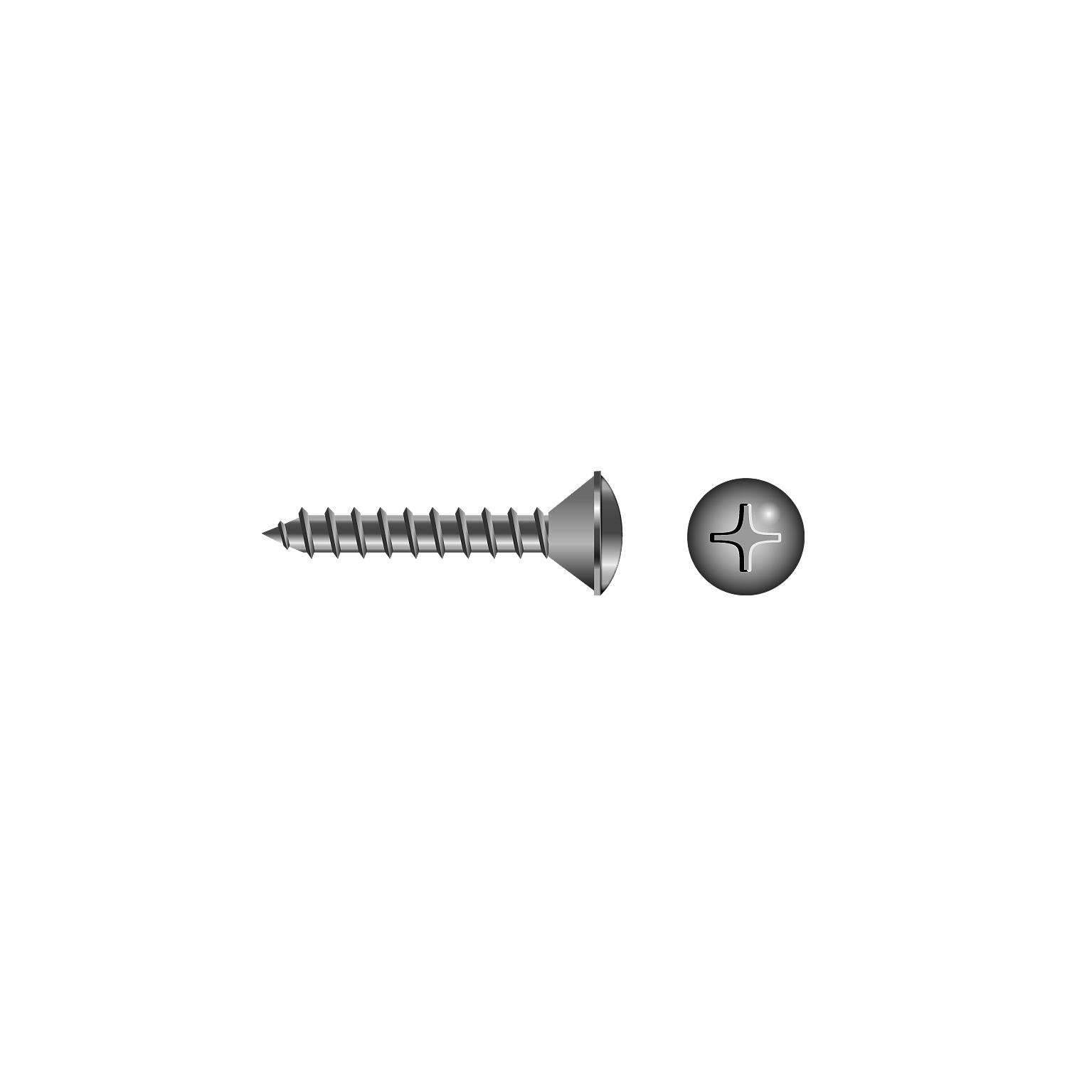 Seachoice SC0596 Phillips Tapping Screws Oval Head, #10 x 1-1/2"