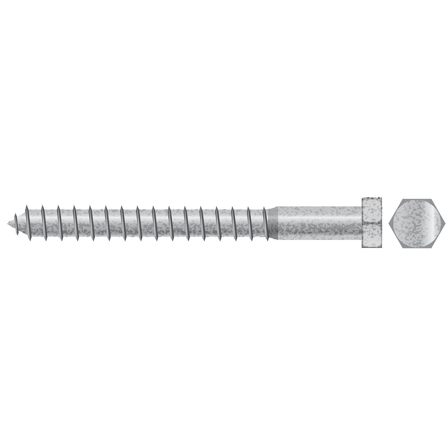 Seachoice SC2648 Lag Screw, 5/16 x 3"