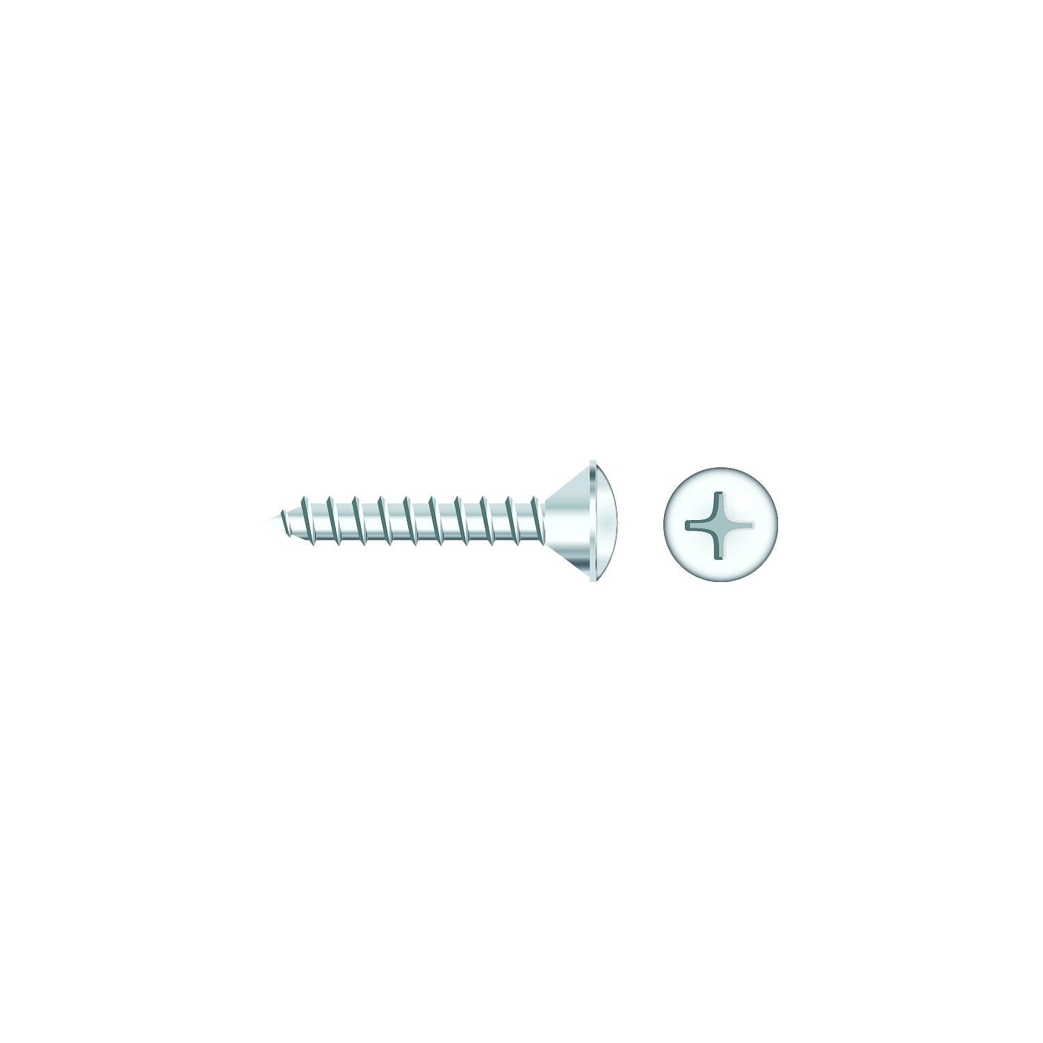 Seachoice SC608CH 01799 Chrome Plated SS Phillips Tapping Screw Oval Head, #14 x 1-1/2"