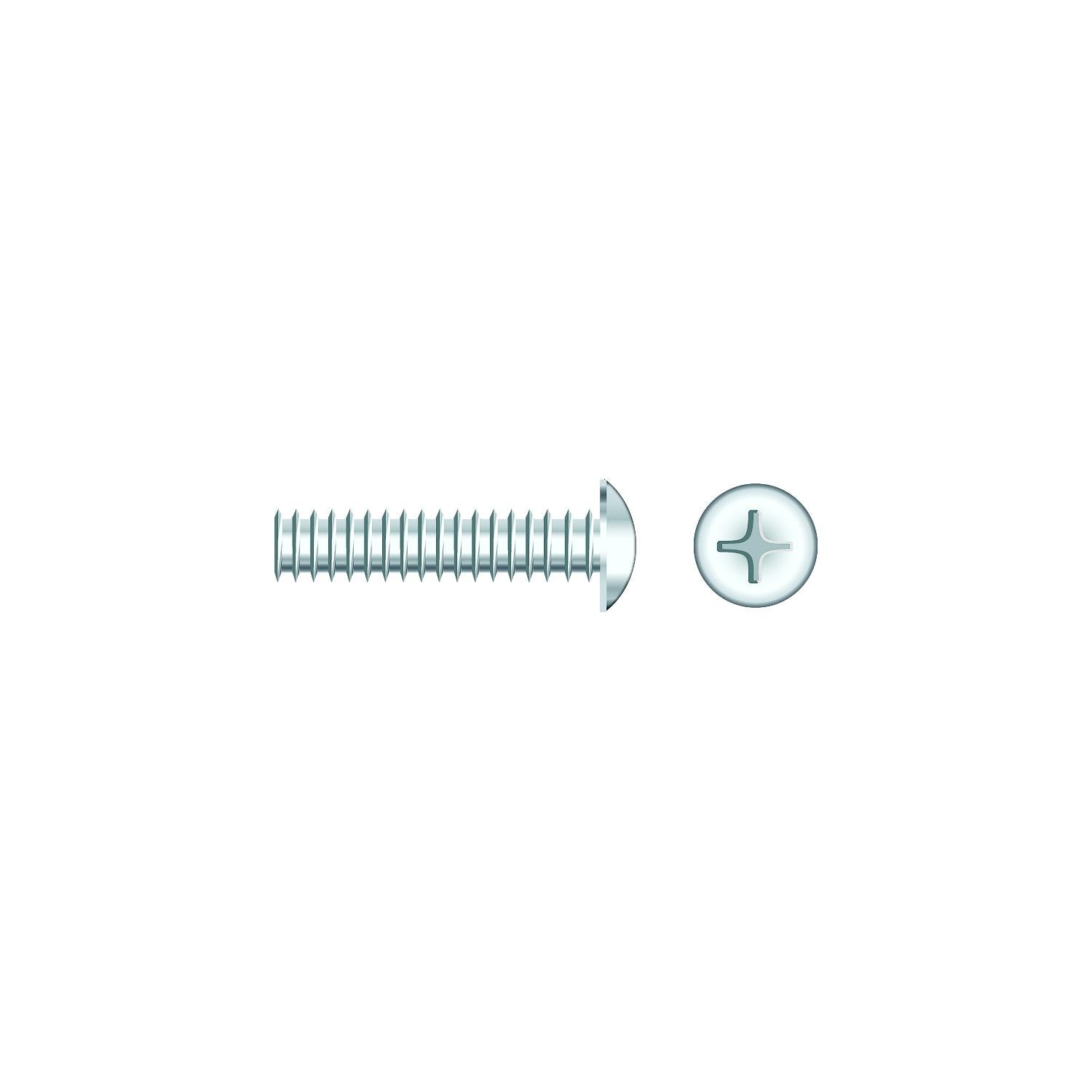 Seachoice SC871CH 01817 Chrome Plated SS Phillips Machine Screws Truss Head, 1/4-20 x 1"