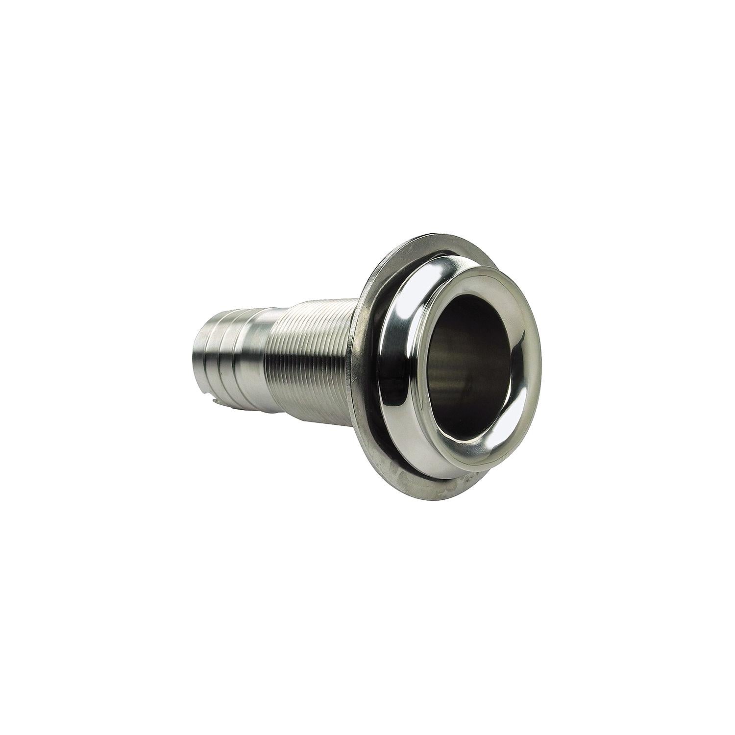 Seachoice 50-18631 Mega-Flow Dripless Thru Hull Fitting, 316 SS, Fits 1-1/2" Hose, 1-1/2" Max Hull