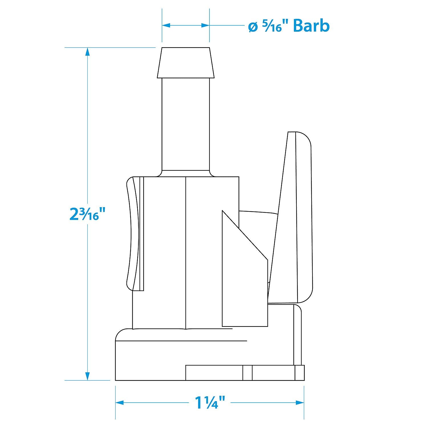 Seachoice Deluxe Fuel Connector Hose Fitting, Female, Barb
