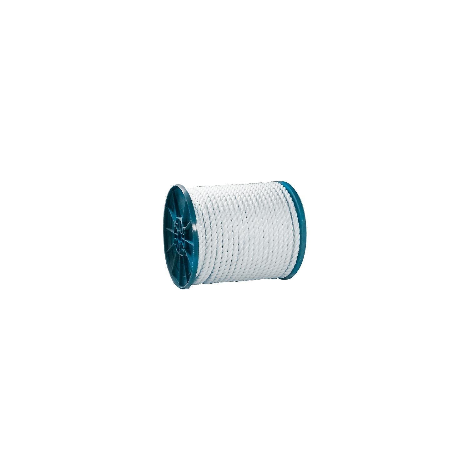 Seachoice 50-40790 Twisted Nylon Rope, White, 1/4" x 600'