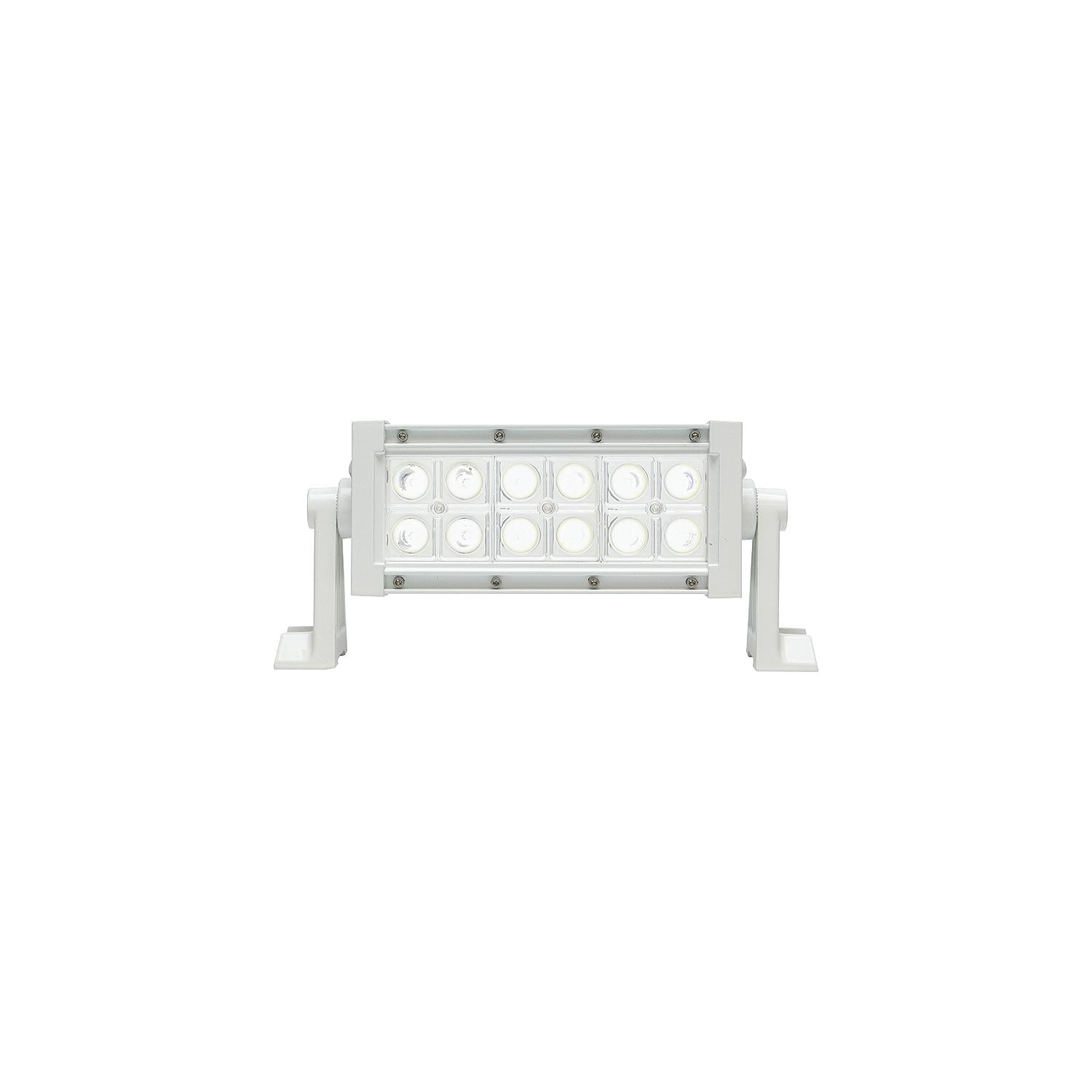 Seachoice UCL23CWSCH 51703 LED Spot/Flood Light Bar, White Housing, 12 LEDs, 7.25", 12/24V