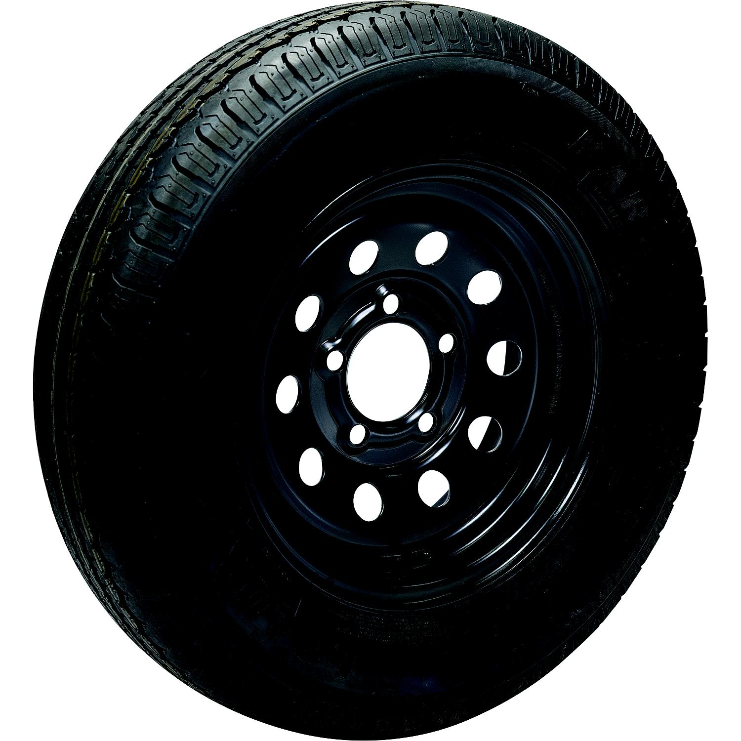 Seachoice 3S525 53416 ST205/75D14C/5H KR558 14" Black Modular, 5-Lug on 4-1/2" Bias Tire & Wheel Asm