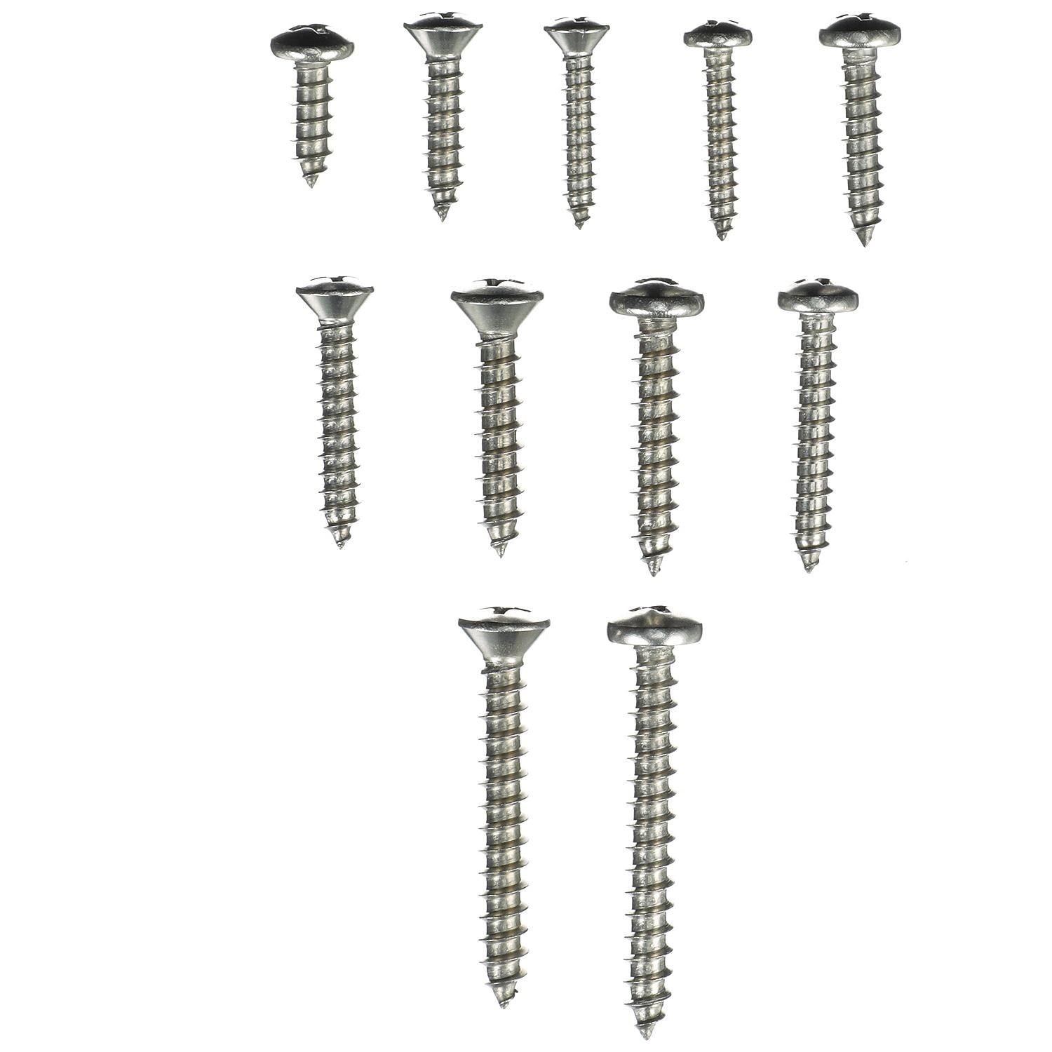 Seachoice KP5575SC Stainless Steel Tapping Screw Kit 72 Piece