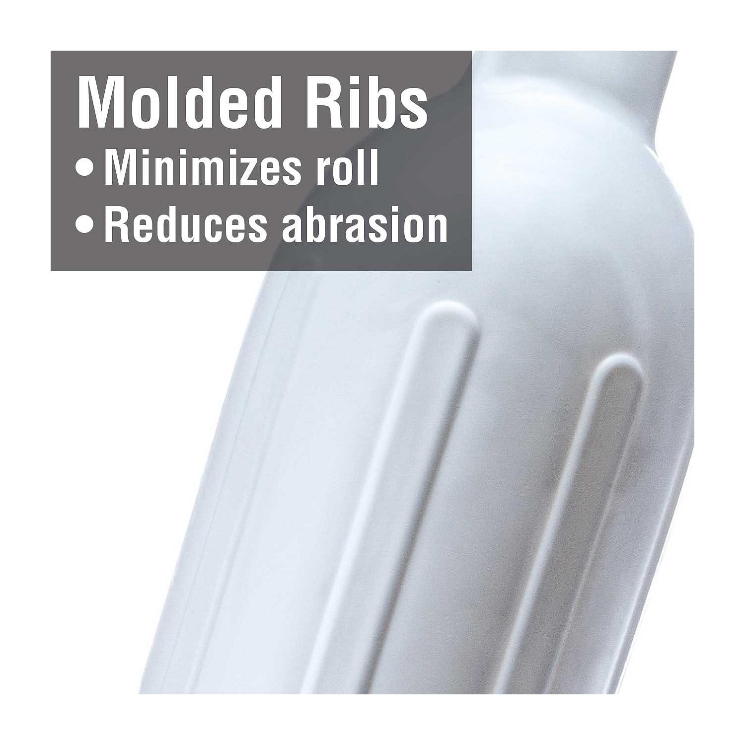 Seachoice DE79271S 79031 Twin Eye Ribbed Fender, White, 8.5 x 27"