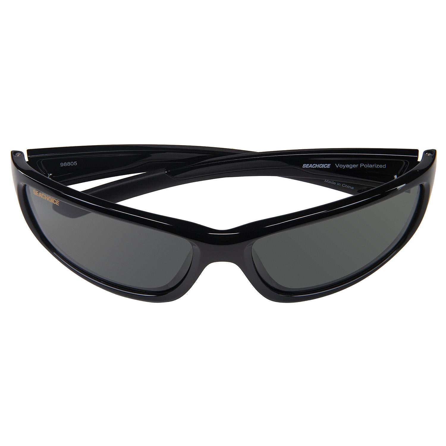 Seachoice YP120683000000 98805 "Voyager" Polarized Sunglasses, Frame: Black, Lens: Grey