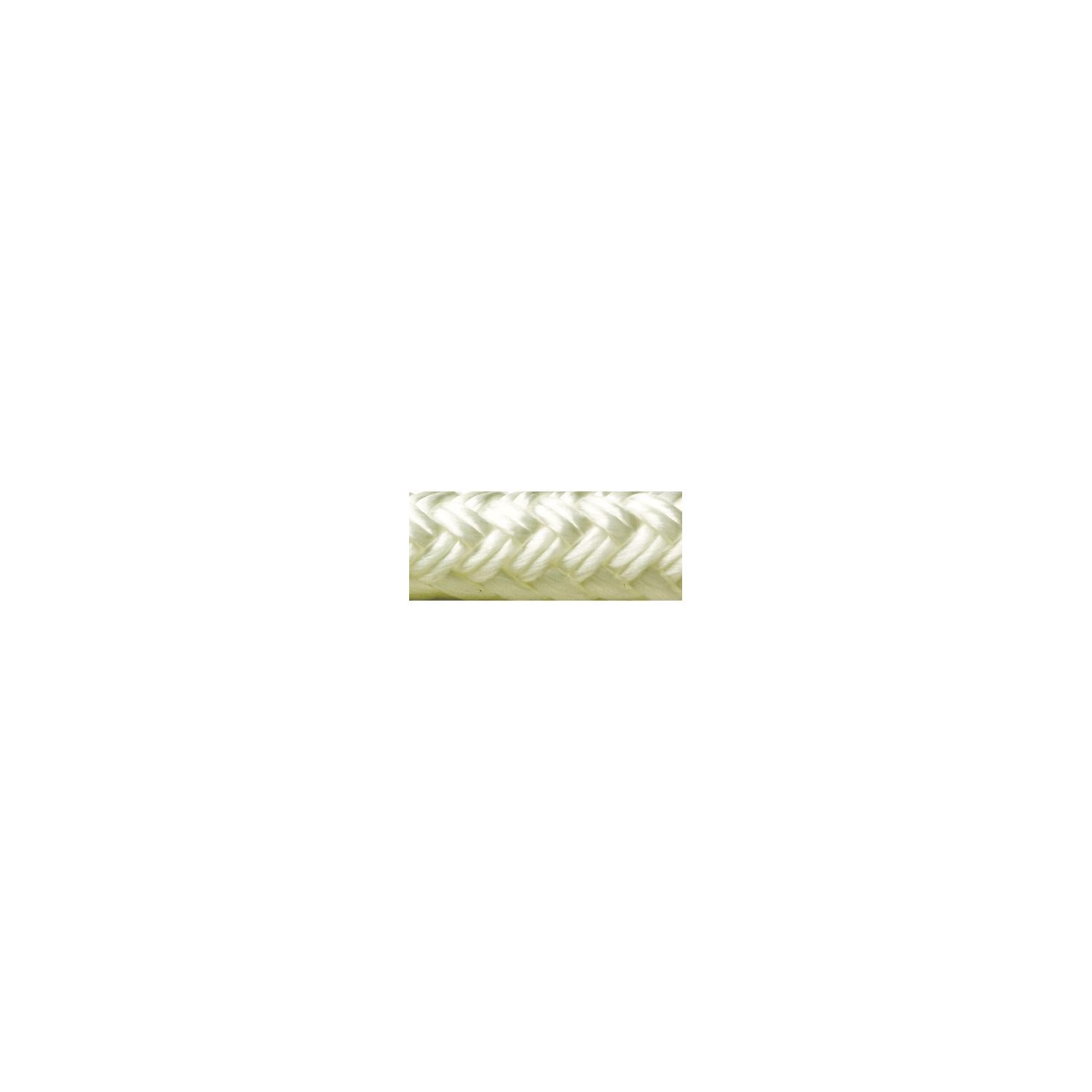 Seachoice Double-Braid Nylon Dock Line w/ Eye Splice, Pre-Shrunk, Heat Stabilized, 3/8 In. X 15 Ft., White