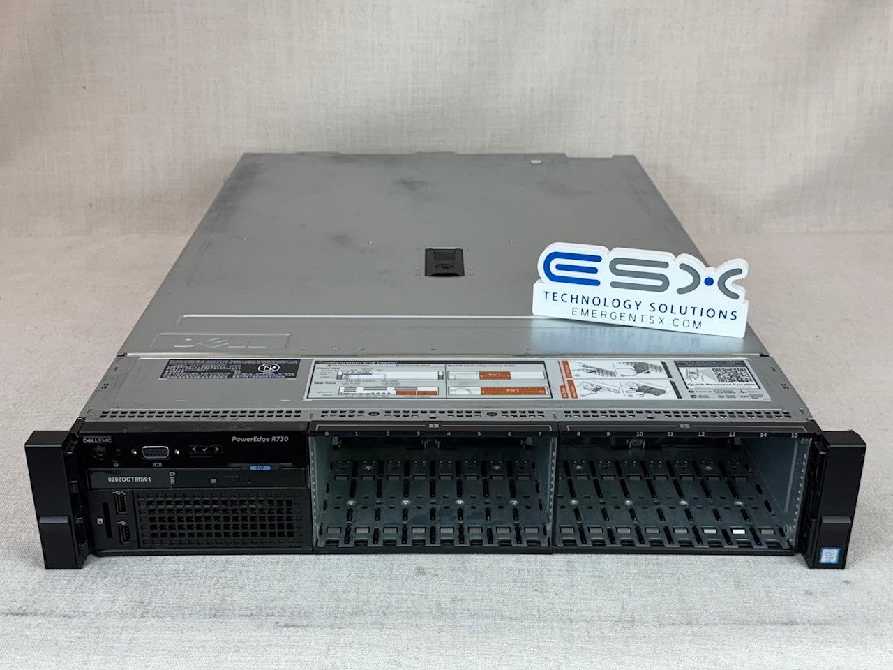 Dell PowerEdge R730 16x 2.5” Server– 2x 14C E5-2680v4 2.4GHz, 64GB RAM PERC H730