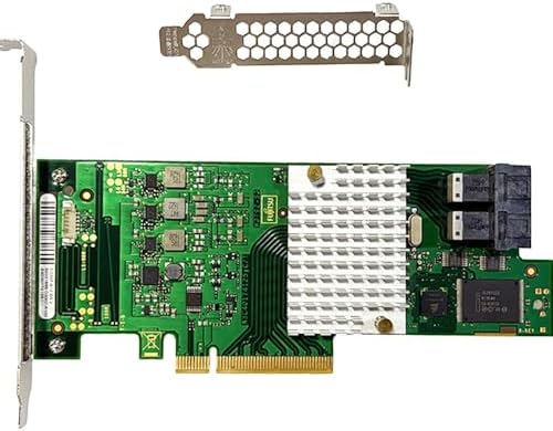 SAS HBA Card Compatible with LSI 9300-8i IT Mode & D3307 PCIe SATA Expansion Card, 8-Port 12Gbps PCIe 3.0, Expander Support, HBA Controller with 2X SFF-8643 to 4X 8482 SAS Cables for TrueNAS unRAID