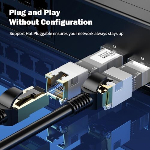 [4 Pack] 10Gb SFP+ to RJ-45 Module Transceiver 98Ft (30m), SFP+ Copper Ethernet for CAT6a /7 Transceivers Compatible with 5Gb/ 2.5Gb/ 1Gb, NOT Compatible with Brand Dell, Aruba, HP, H3C|B0F8HM46HY