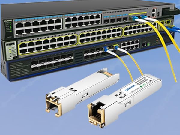 [2 Pack] 1.25/2.5/5/10G SFP+ to RJ45 Transceiver, Copper SFP+ Module, Cat.6a/7, up to 30m, for Cisco SFP-10G-T-S, MikroTik S+RJ10, Ubiquiti UF-RJ45-10G, Netgear AXM765, Netgear, TP-Link, Fortinet|B0BZPD68R7