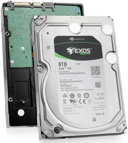 Seagate Exos 7E8 8TB 512e SATA 256MB Cache 3.5-Inch Enterprise Hard Drive (ST8000NM0055 (Renewed