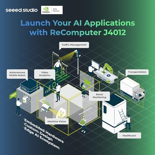 reComputer J4011-Edge AI Device with NVIDIA Jetson Orin™ NX 8GB Module, 4xUSB 3.2, M.2 Key E & Key M Slot, Aluminum case, Pre-Installed Jetpack System with NVIDIA Jetpack™ on 128GB NVMe SSD