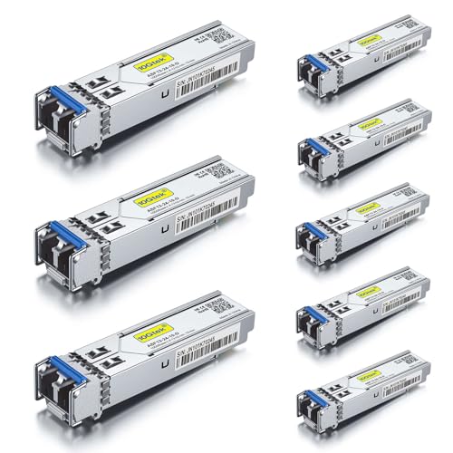 10GTEK 1.25G SFP-T, 1000BASE-T Copper SFP, SFP to RJ45 SFP Module Transceiver for Cisco SFP-GE-T, Meraki, Fortinet, Ubiquiti UniFi UF-RJ45-1G, D-Link, Supermicro, Netgear, TP-Link and More|B00U77IJ2M