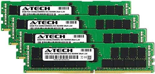 A-Tech 128GB Kit (4x32GB RAM for Dell PowerEdge R430, R440, R730, R740, R930, R940 | DDR4 2400MHz PC4-19200 ECC RDIMM 2Rx4 Registered Server Memory Upgrade